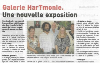 article du Télégramme de Saint-Brieuc - Sylvie Guével à la galerie HarTmonie - août 2010