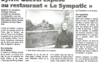 Sylvie Guével expose Au Sympatic à Saint-Brieuc en 2007 - Le Télégramme