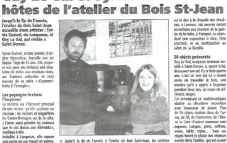 La peintre Sylvie Guével et le sculpteur Guy Le Gal exposent à l'Atelier du Bois St Jean de Saint-Donan en 2007