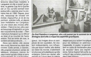 Sylvie Guével expose à la Galerie Cap'Art de Quintin en 2006