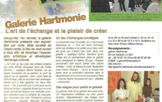 Article sur Sylvie Guével et la Galerie HarTmonie dans le Plérin magazine en 2007