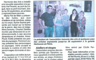 Sylvie Guével expose sur le port du Légué (Galerie HarTmonie) avec Chantal Dislaire, Maria Fiel, Anne Paule André, Florence Launay, Irène Lussou