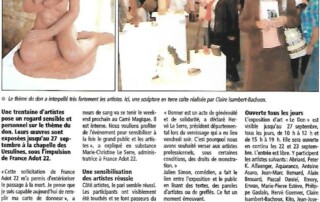 Sylvie Guével (Abriard) expose à une exposition sur le thème du Don à la Chapelle des Ursulines en 2007, avec Kito, Marie-Pierre Estève, Daniel Tihay, Michèle Vicq, et Yacuz (parmis les 30 artistes)