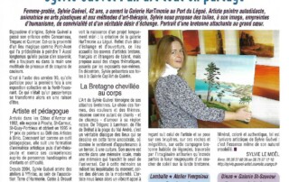 Article de la revue ARMOR MAGAZINE sur Sylvie Guével - décembre 2006