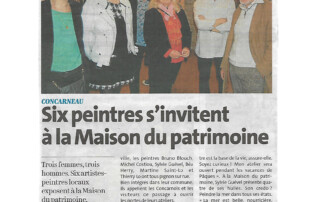 Le Télégramme 2023 - Sylvie Guével expose à la maison du patrimoine avec B Herry, M Costiou, B Blouch, M St Lo et T lo