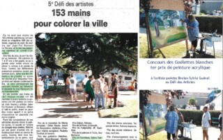 Parmi les 153 participants, Sylvie Guével reçoit le 1er prix acrylique au Défi des artistes de Binic (22)
