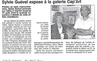 Sylvie Guével expose à la Galerie Cap'Art de Quintin en 2001