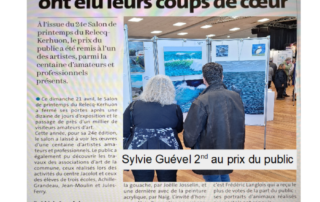 Presse d'avril 2024 - Sylvie Guével 2nd prix du public