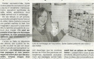 Sylvie Guével expose à la Galerie Cap'Art de Quintin en 2006
